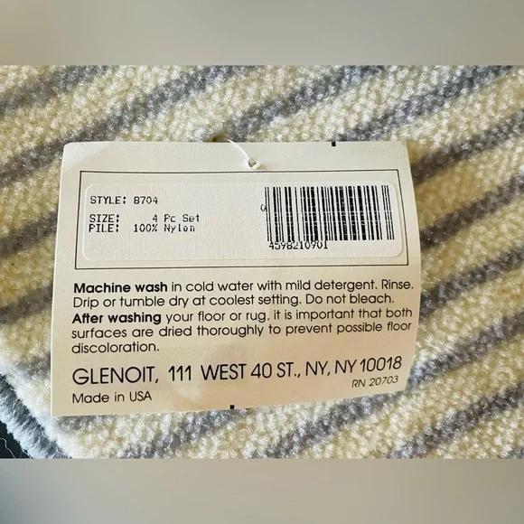 VTG NWT Enchanted Cottage Cat Bathroom Set 4-Piece Glenoit Kitten Rug & Towels - Picture 7 of 10